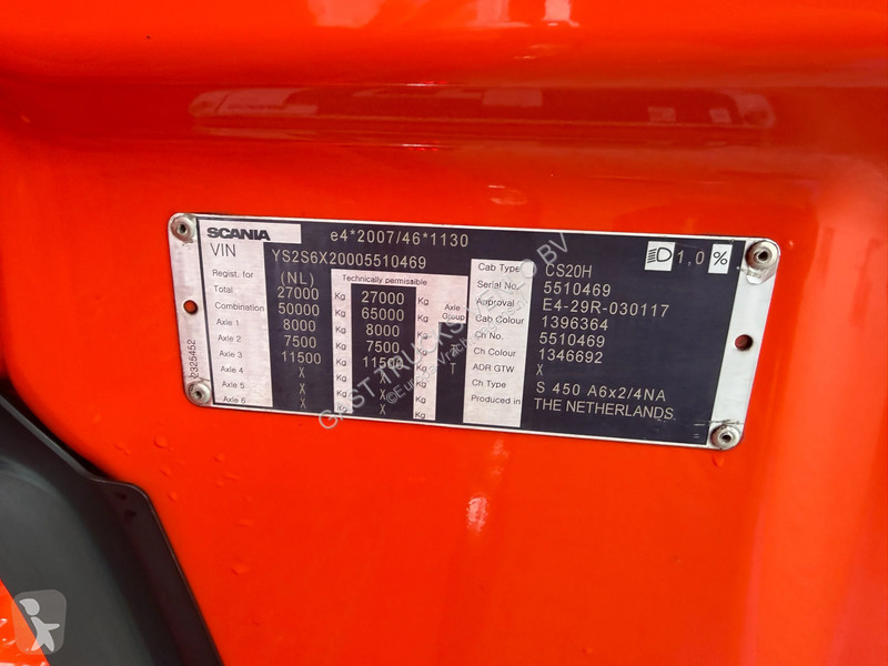 Tractor Scania S450 6x2/4 Retarder 2 Tank...