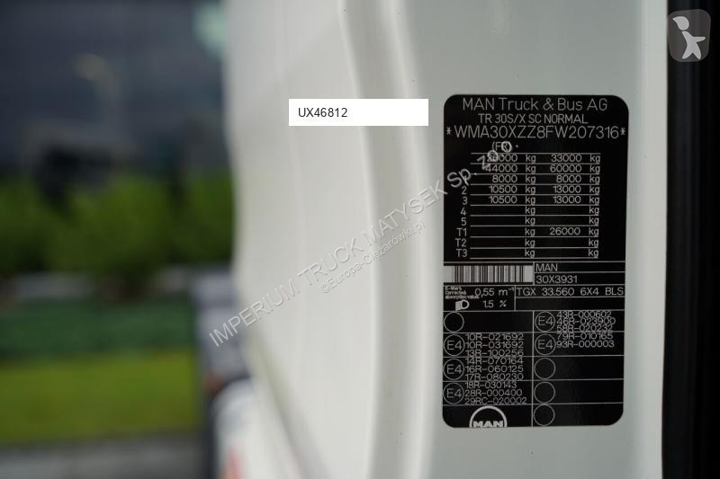 Tahač MAN TGX 33.560 / DMC: 96 TON / SKÓRY /...