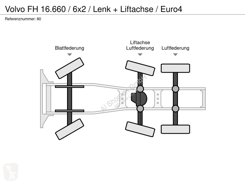Tratores Volvo 16660 / 6x2 / Lenk + Liftachse /...