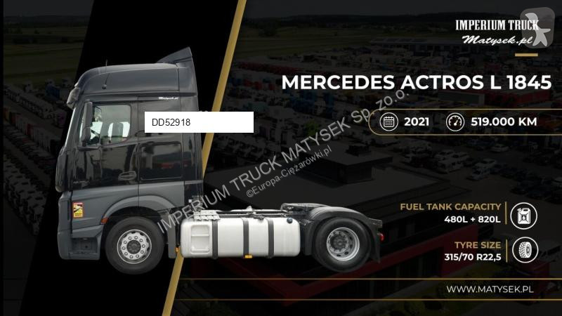 Tahač Mercedes ACTROS L 1845 / MP5