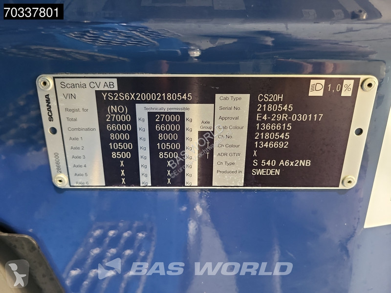 Scania S540 S 6X2 Retarder Full-Air iftachse...