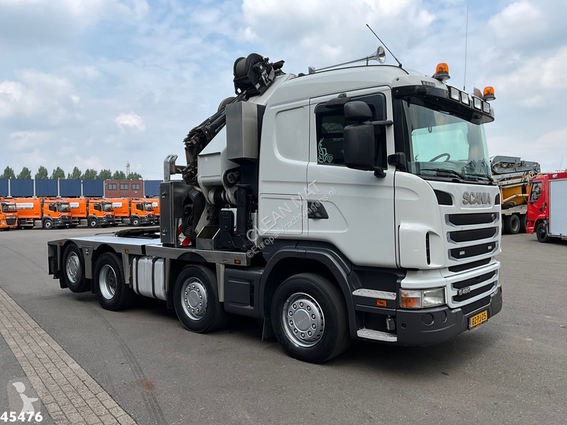 Tracteur Scania 480 HMF 85 Tonmeter laadkraan +...