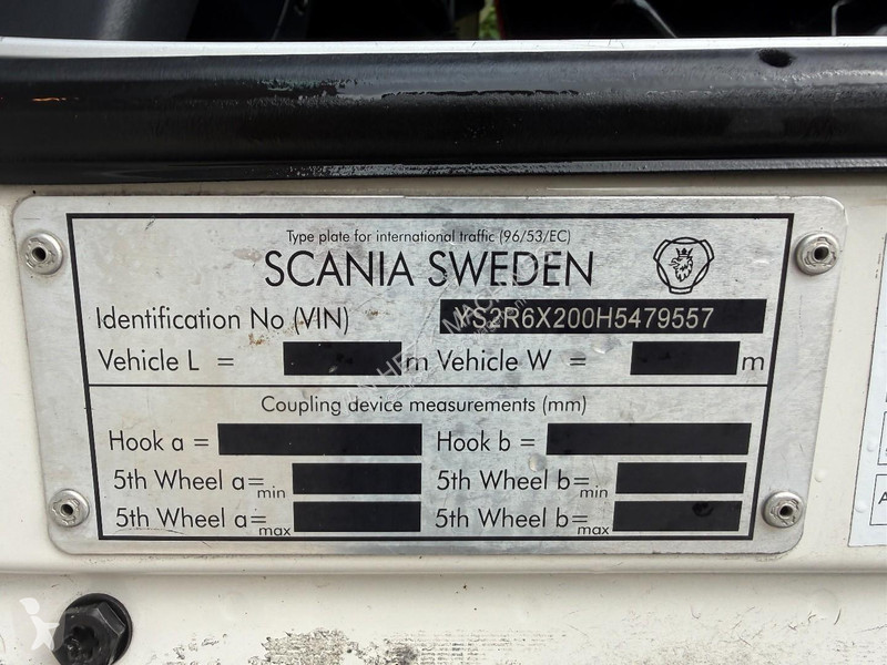 Cap tractor Scania 580 6x2 full air  retarder...