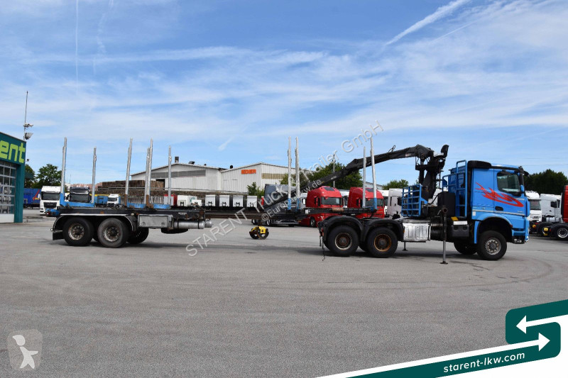 Camion remorque Mercedes 3653 6x6 Penz Holz...