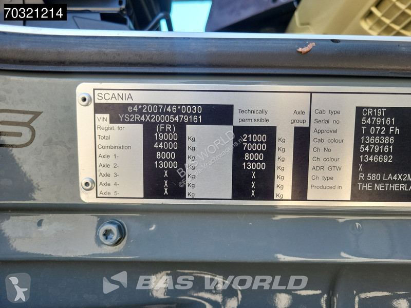 جرار Scania 580 4X2 70T! Full-Air etarder 2x...