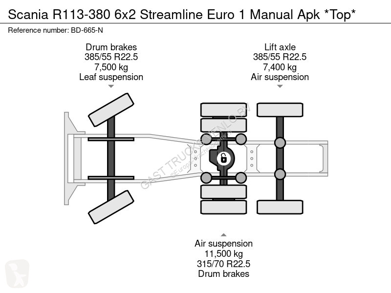 Cap tractor Scania R-380 6x2 Streamline Euro 1...