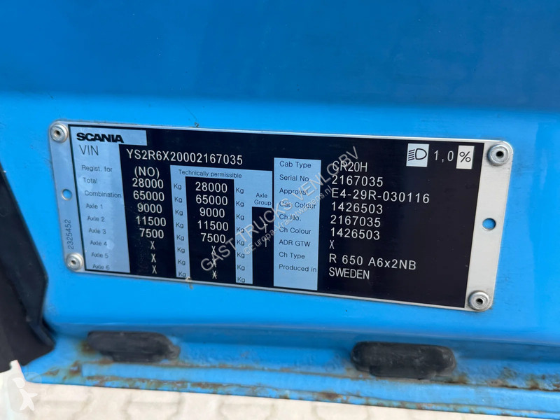 Tahač Scania 650 V8 6x2 Boogie Full Air etarder...