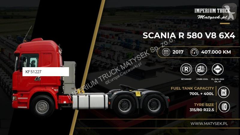Tahač Scania R 580