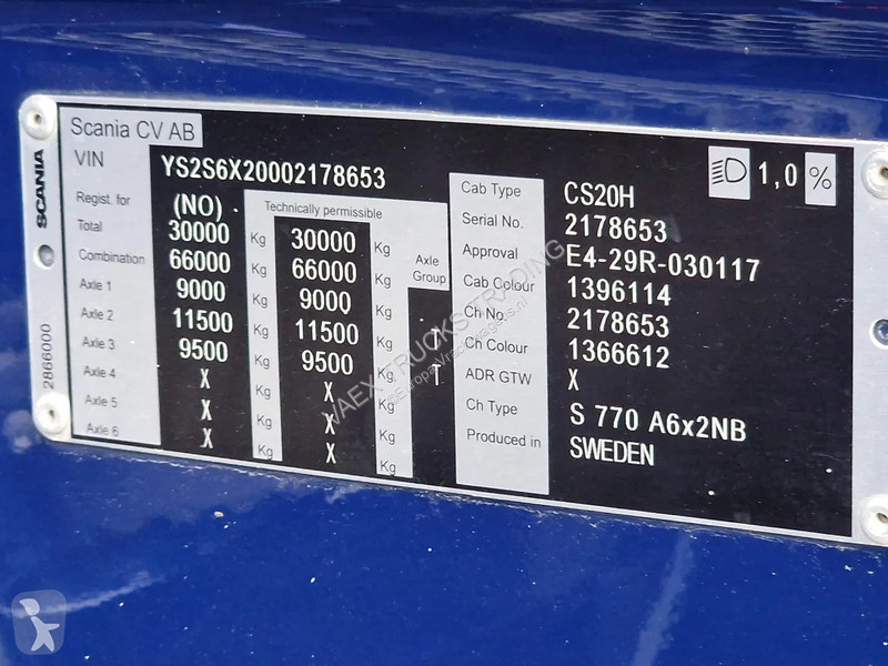 Tractor Scania 770S V8 NS Highline 6x2 - Show...