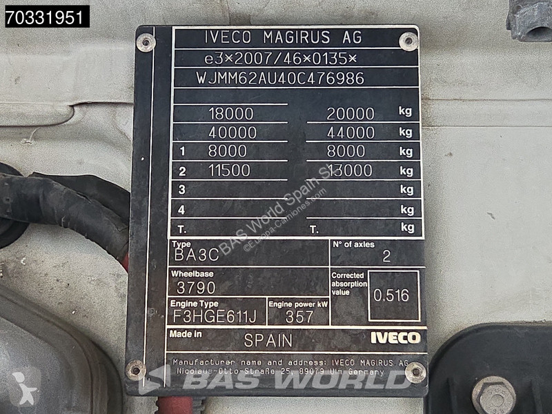 Nyergesvontató Iveco S-Way 490 4X2 Retarder 2x...
