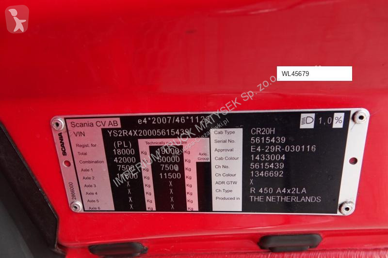 Tractora semi Scania R 450 / OPONY 100% / 2021...