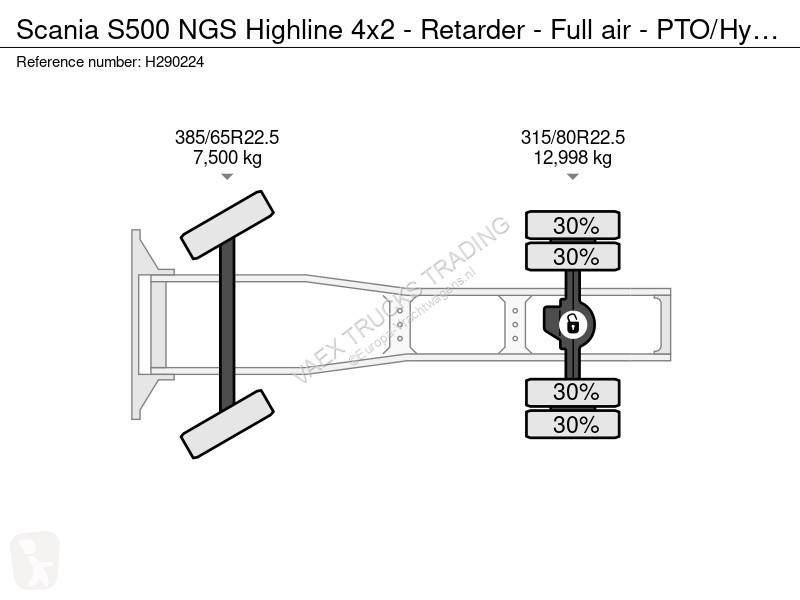 جرار Scania S500 NS Highline 4x2 - Retarder -...