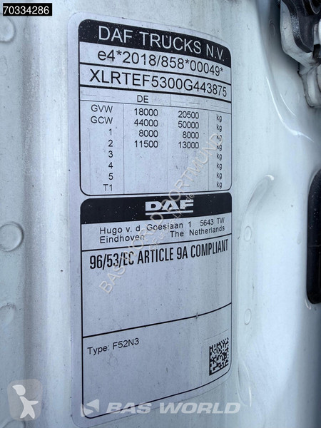 Tahač DAF 530 4X2 Retarder Standklima 2x Tanks ACC