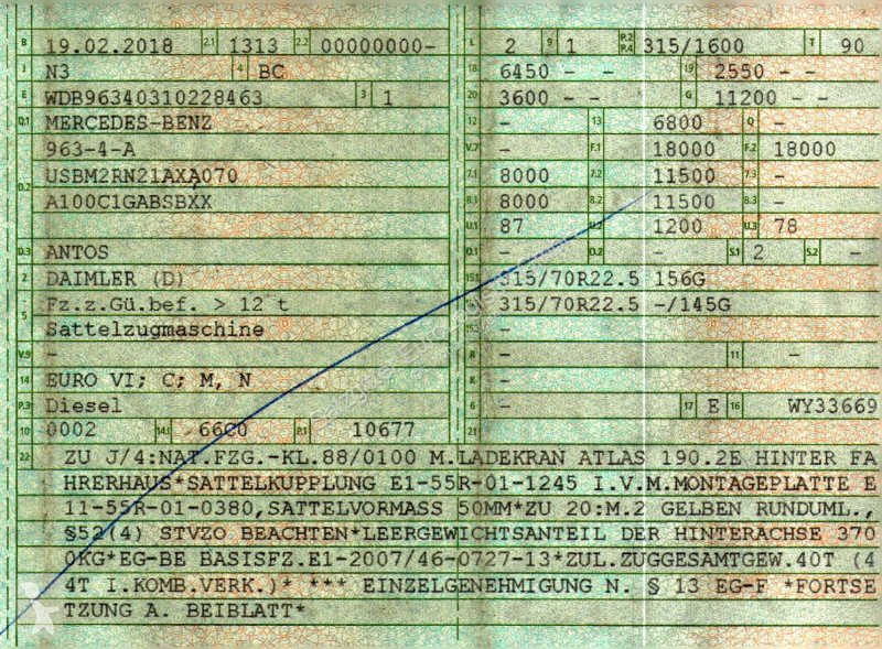 جرار Mercedes 1843 / KRAN / Atlas 190.2E - A5