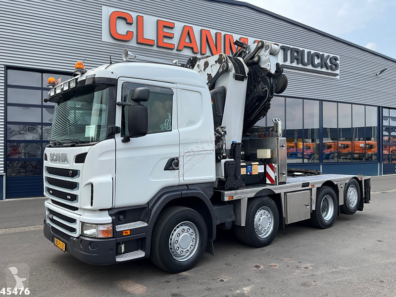Tracteur Scania 480 HMF 85 Tonmeter laadkraan +...