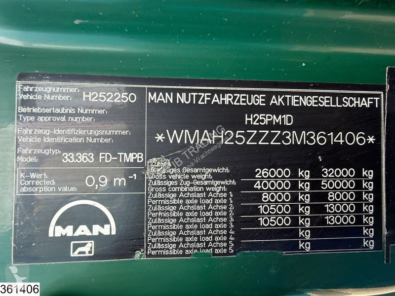 جرار MAN 33 360 6x4, Manual, Steel suspension