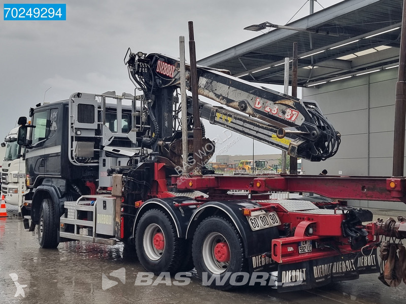 Traktor Scania 580 6X4 Holz Kran Diebolt D28...