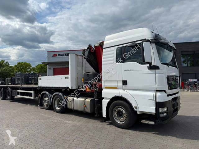 Tahač MAN TGX 6x2 mit HMF 3000-5 Kran TÜV NEU