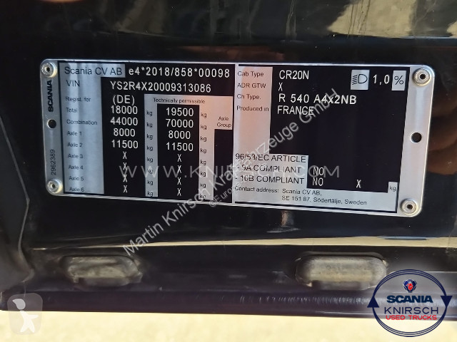 Tahač Scania R 540 A4x2NB Hydraulik 2 Kreis...