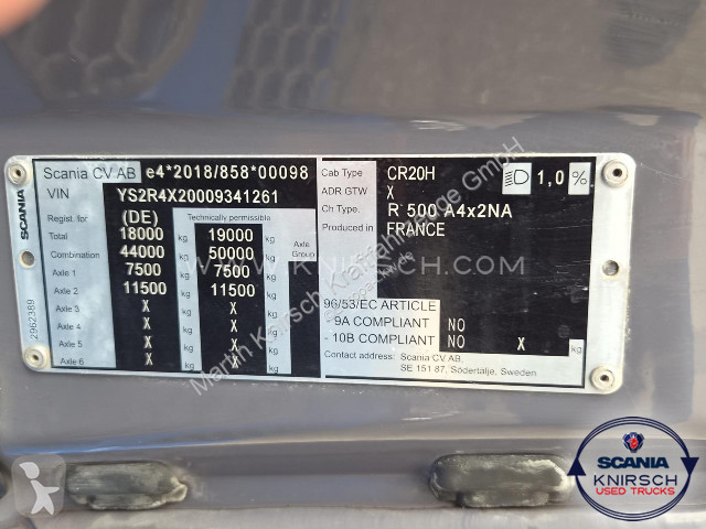 Ciągnik siodłowy Scania R 500 A4x2NA Hydraulik...