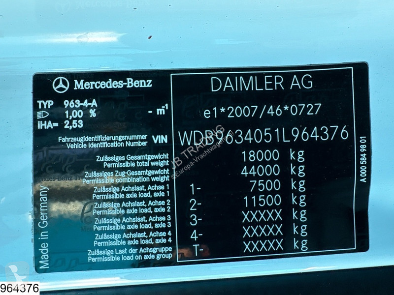 Tahač Mercedes 1843 EURO 6, Hydrauliek,...