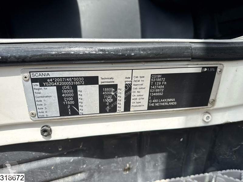 Traktor Scania 480 EURO 6, Retarder, Hydraulic