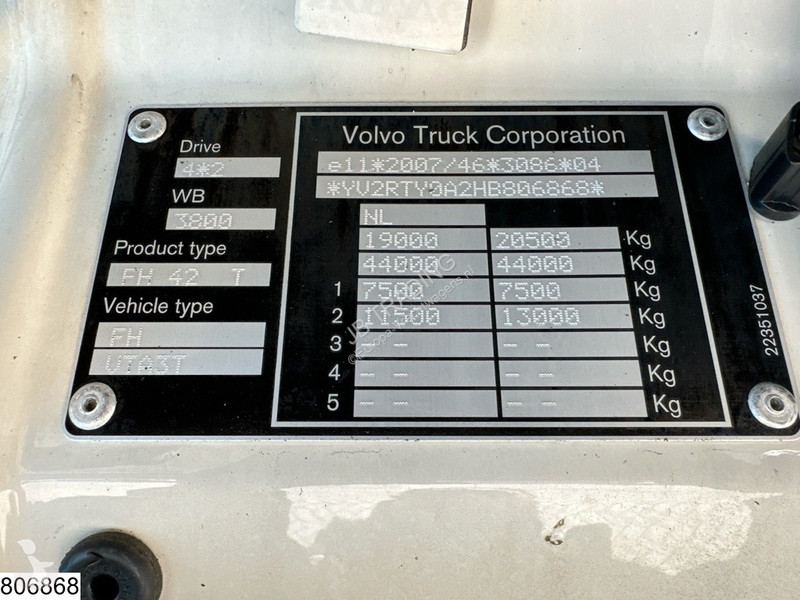 Trekker Volvo FH  EURO 6, Hydraulic
