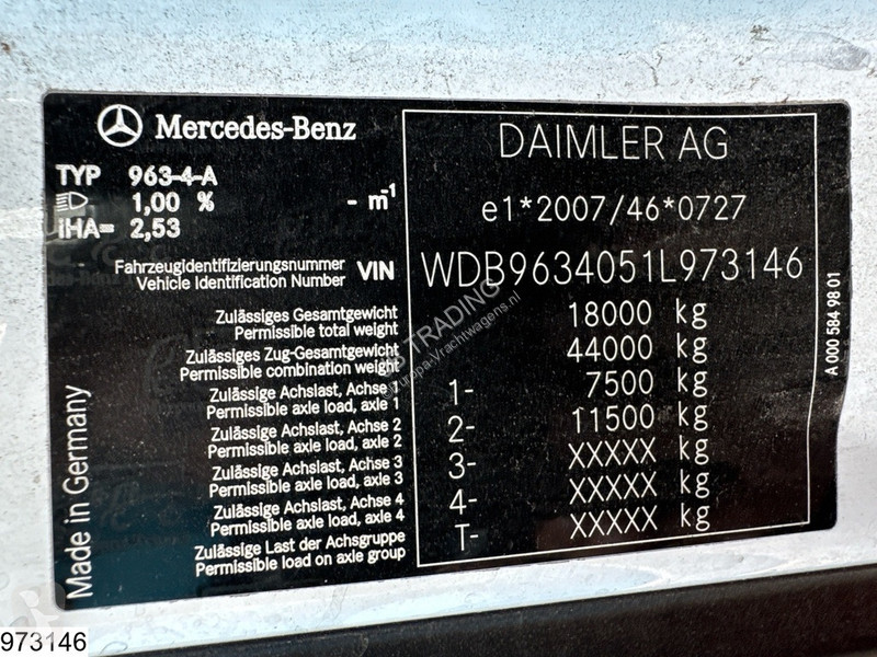 Traktor Mercedes 1843 EURO 6, Retarder, Lohr,...