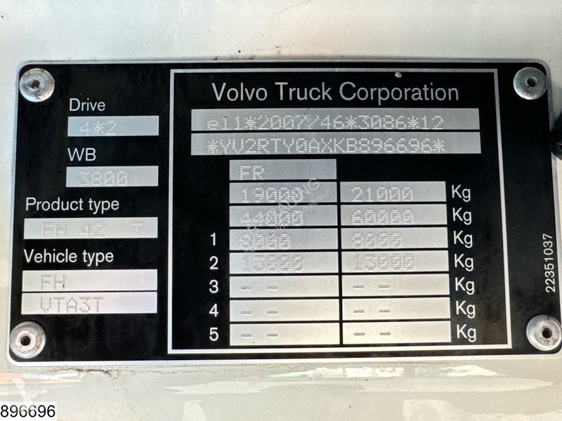 Tahač Volvo FH  EURO 6, Standairco