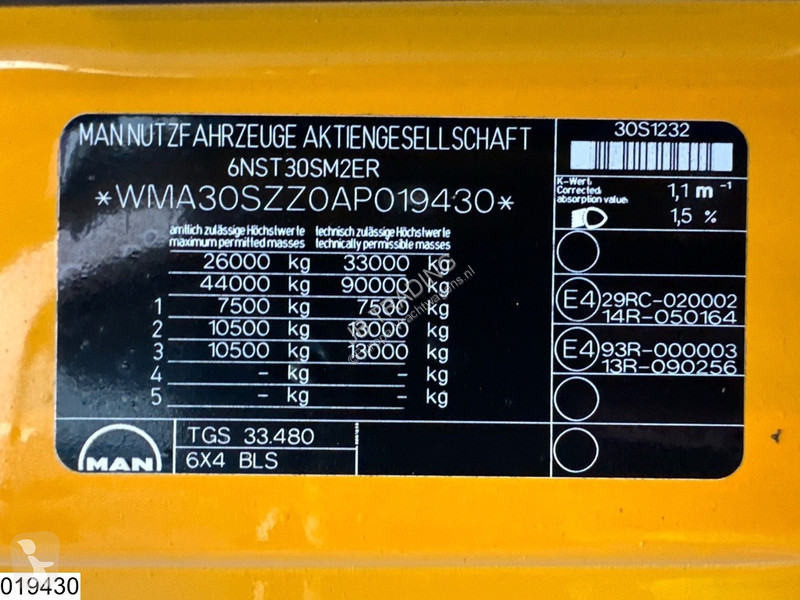 جرار MAN TGS  6x4, EURO 4, Retarder