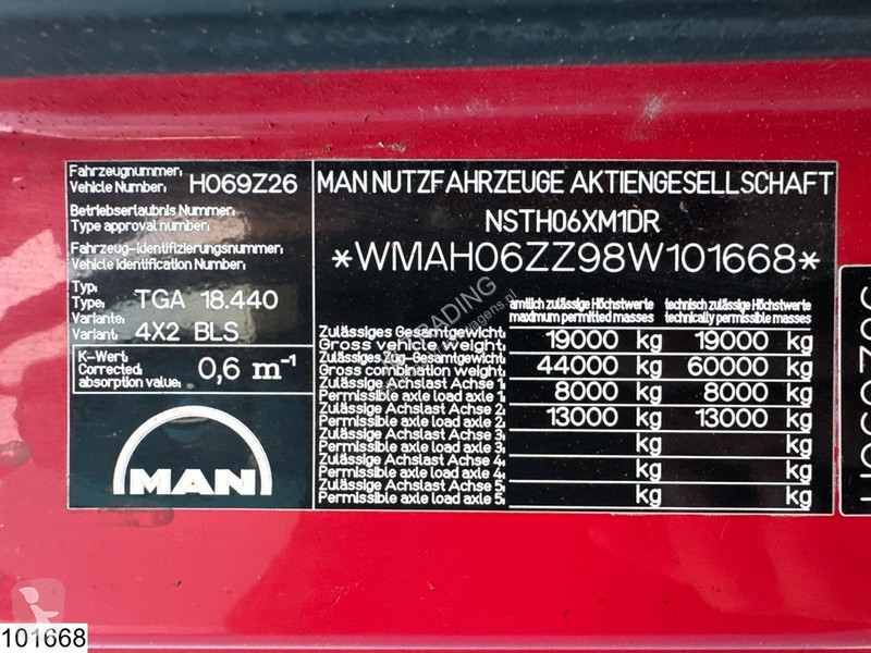 جرار MAN 18 440 EURO 4, Retarder, PTO, Hydraulic