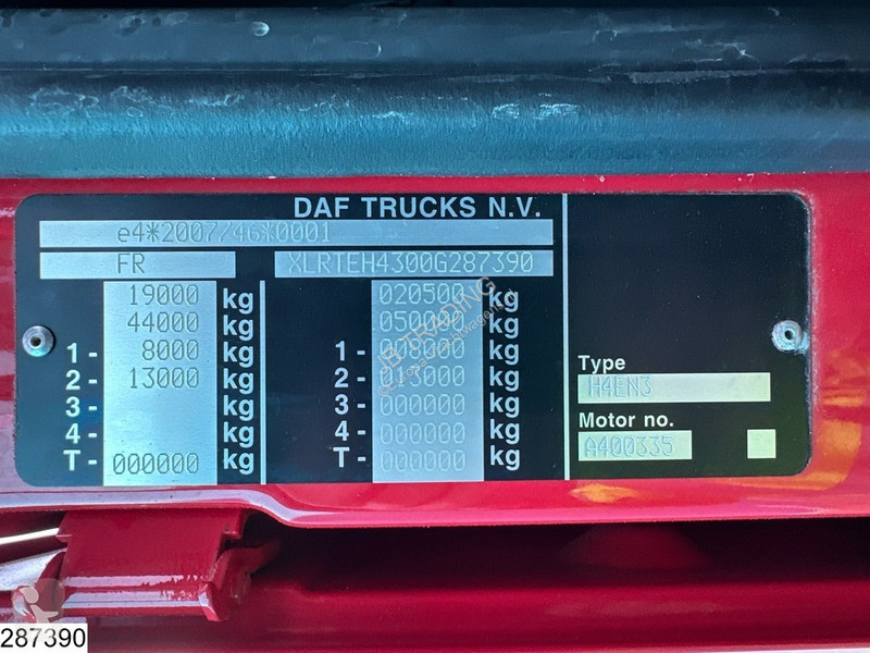 Тягач DAF 480 EURO 6d, Standairco, Retarder, PTO