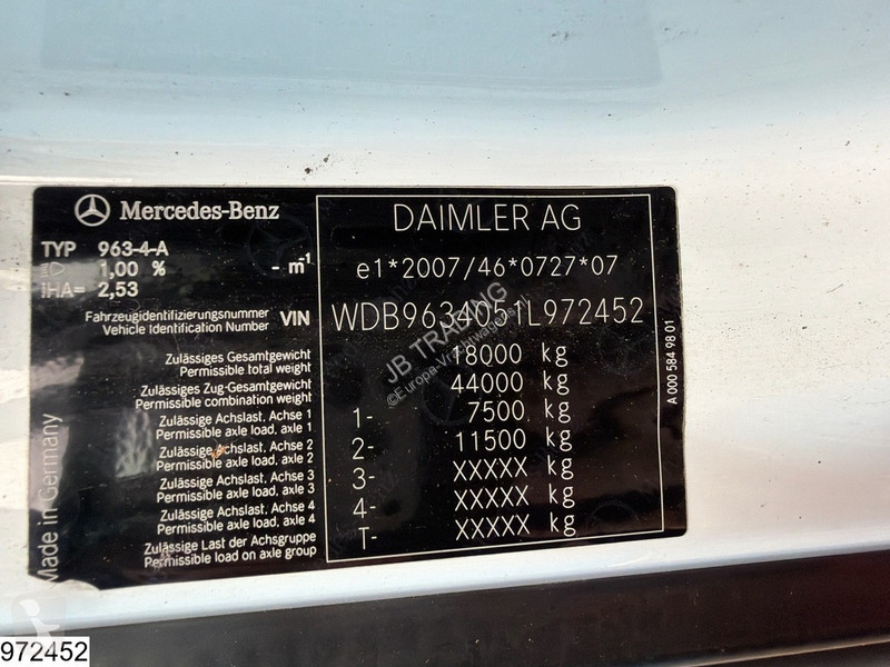 Trekker Mercedes 1843 EURO 6, Retarder,...