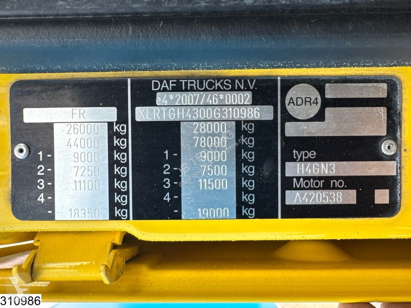 جرار DAF 530 6x2, EURO 6d, Retarder, Standairco
