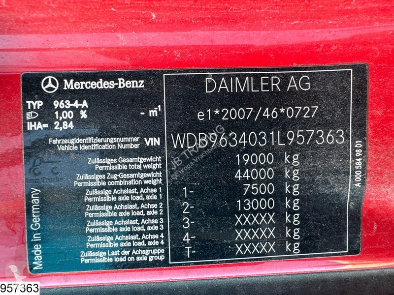 جرار Mercedes 1843 EURO 6, ADR, Retarder, PTO