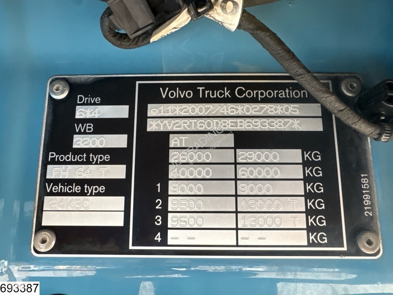 جرار Volvo 6x4, EURO 6, Retarder, Hydraulic