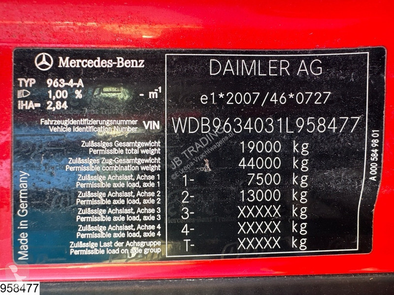 Tratores Mercedes 1843 EURO 6, PTO, ADR, Retarder
