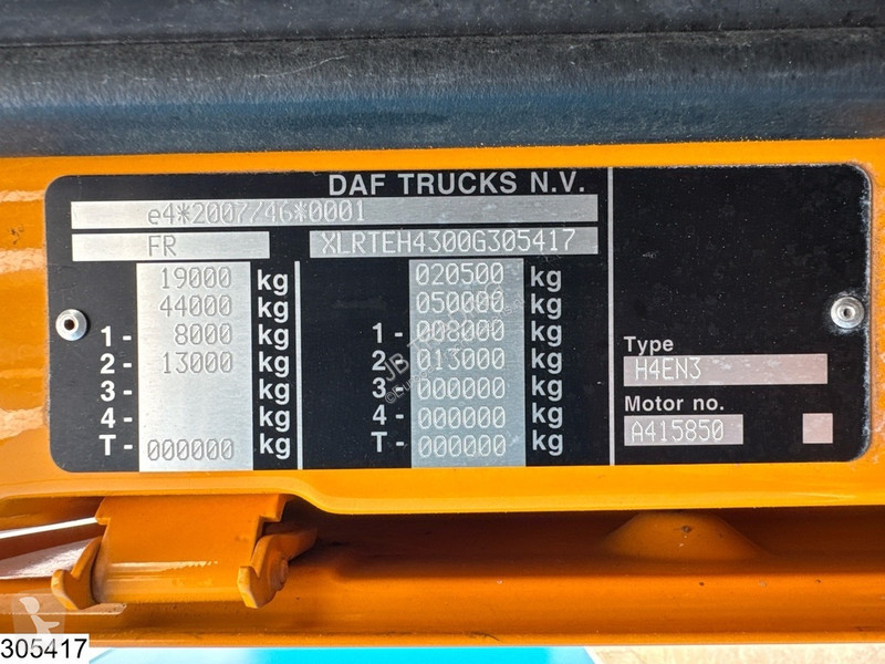 Cabeza tractora DAF XF  EURO 6d, Standairco, ACC