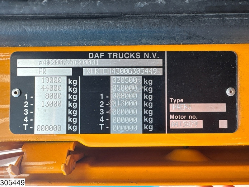 Cabeza tractora DAF XF  EURO 6d, Standairco, ACC