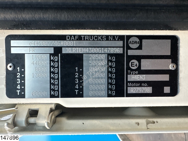 Cabeza tractora DAF EURO 6, ACC, Retarder