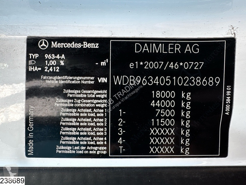 Trekker Mercedes 1843 EURO 6, Retarder, PTO,...