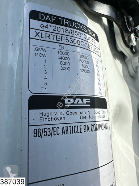 DAF 480 EURO 6, ACC, Standairco tractor unit