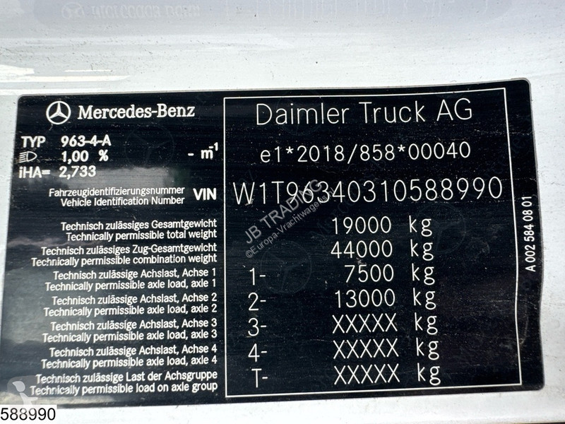 Mercedes 1846 EURO 6, Retarder tractor unit