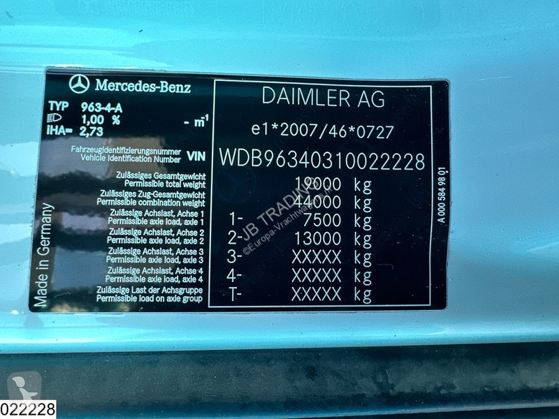 Mercedes 1843 EURO 6, PTO, Hydraulic tractor unit