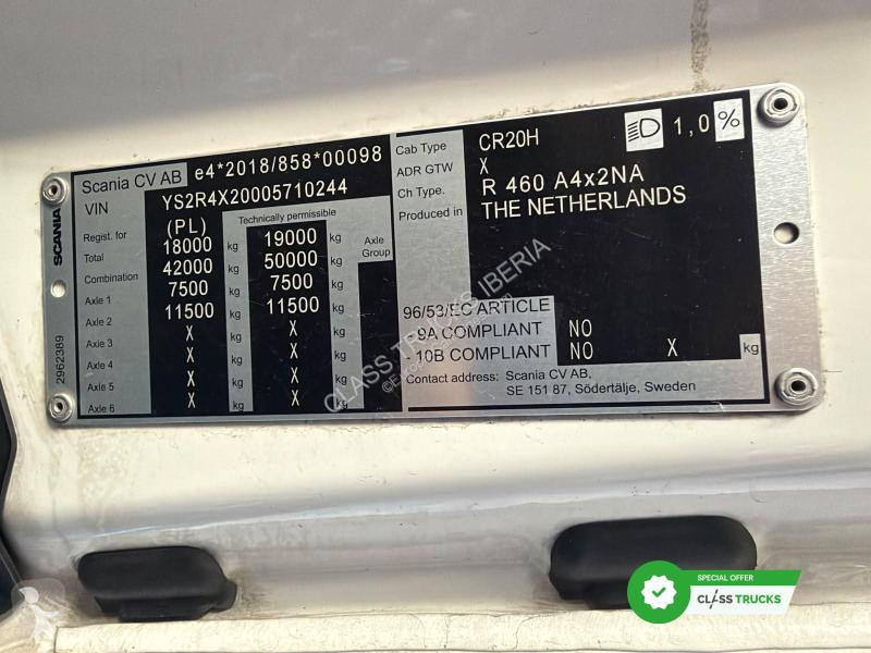 Scania R460 CR20H Cab Adaptive Cruise Control...