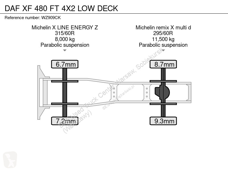 Tahač DAF 480 FT LOW DECK 4X2