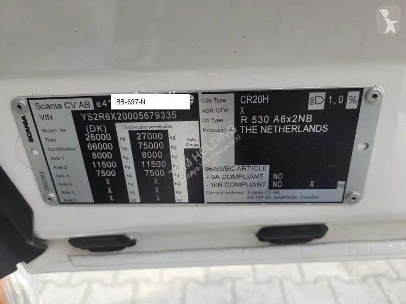 Traktor Scania R530 V8 NGS 6X2 295wb vollucht...