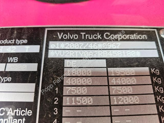 Traktor Volvo FH  TC 4x2*Standklima,VDS,Globe,RB*