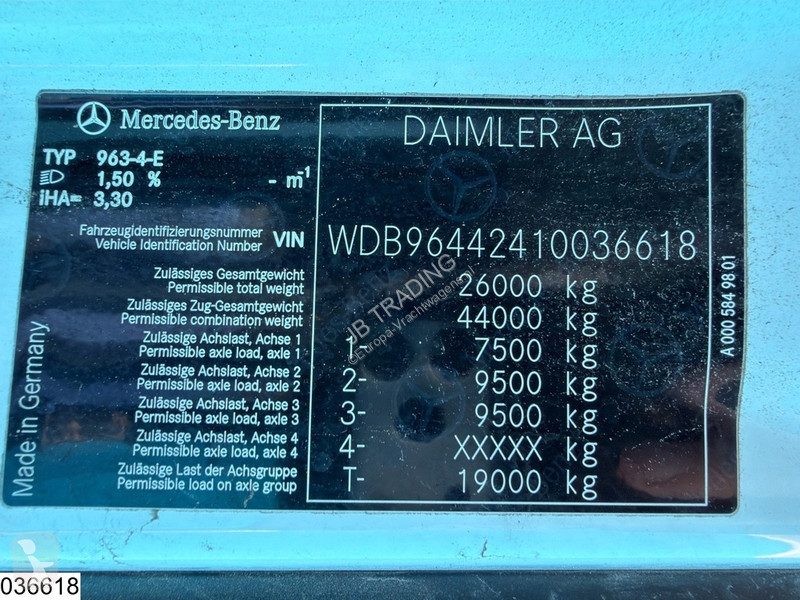 جرار Mercedes 2642 6x4, Euro 6, PTO, hydraulics