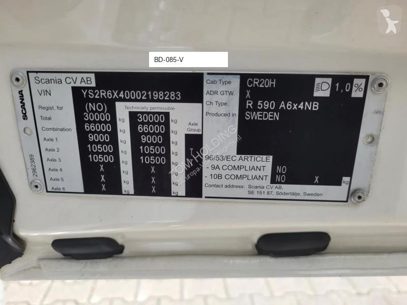 Cabeza tractora Scania R 590 A6X4NB full air...